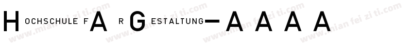 Hochschule für Gestaltung字体转换
